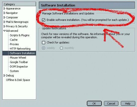 Switch on 'Enable software installation'